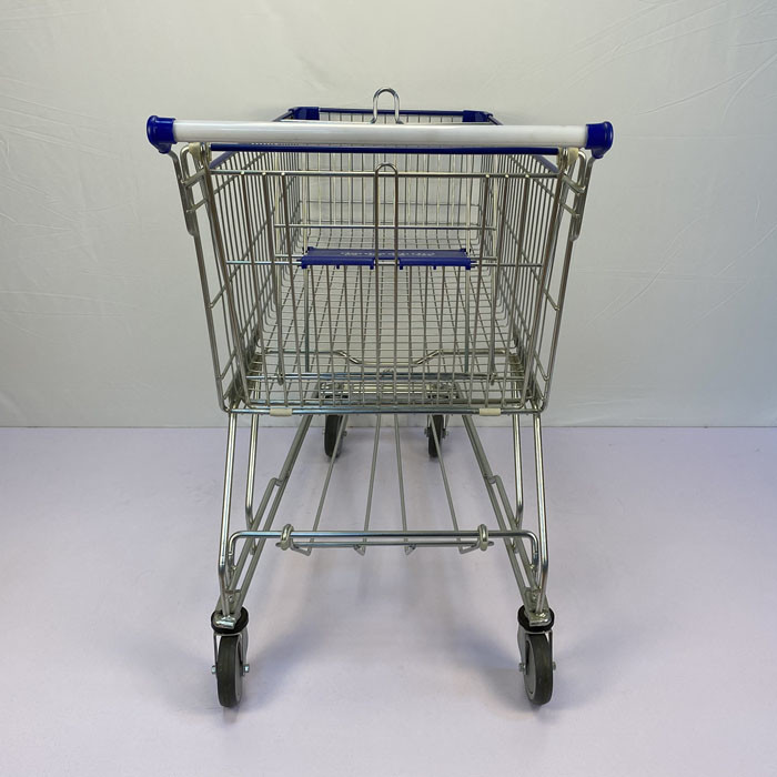 180L TPR Castors Grocery Shopping Trolley Asian Style Supermarket Metal Shopping Trolley