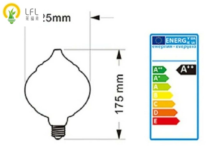 Clear Glass Decorative Led Light Bulbs , Dimmable Tip Pumpkin LED Chandelier Bulbs