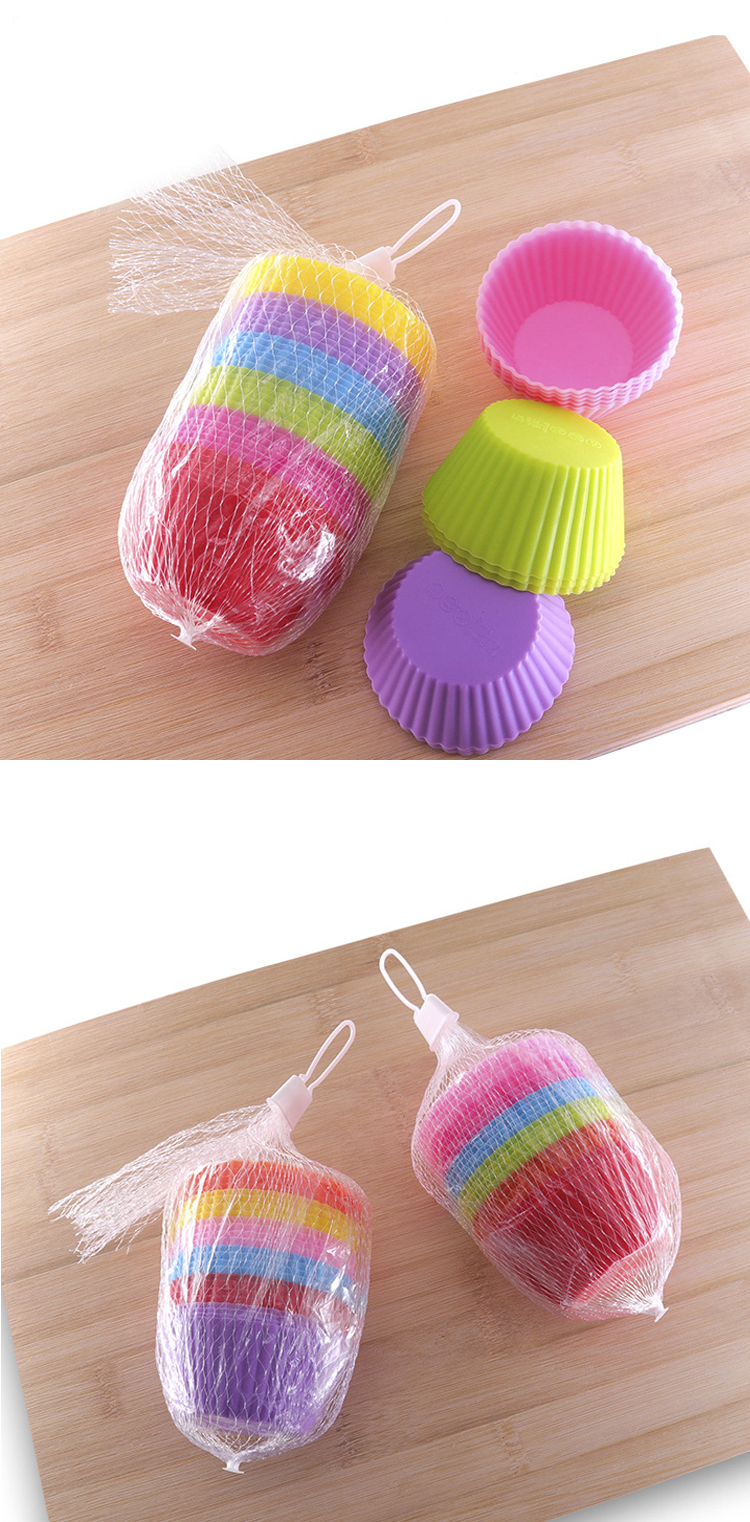 10g Microwave Safe Round Shape Silicone Cake Molds