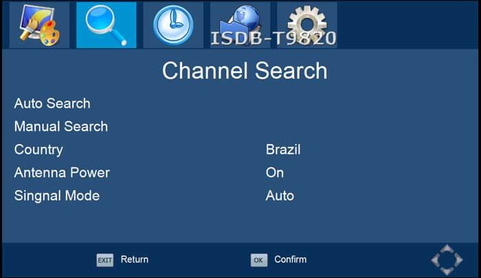 ISDB-T9820 Car ISDB-T Two tuner Two Antenna HD MPEG4 TV receiver for Brazil Peru Chile Costa Rica