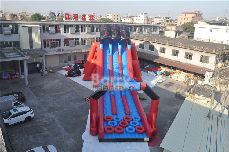 Crazy Fun Inflatable 5k Run Finish Line , Giant Inflatable Obstacle Course for Adults