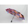 Buy cheap Digital Printing 3 Telescopic Golf Umbrella , Folding Golf Umbrella Soft Rubber from wholesalers