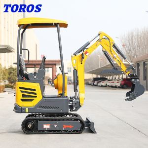Chinese Yellow 1.2 Ton Micro Mini Digger Customization Acceptable