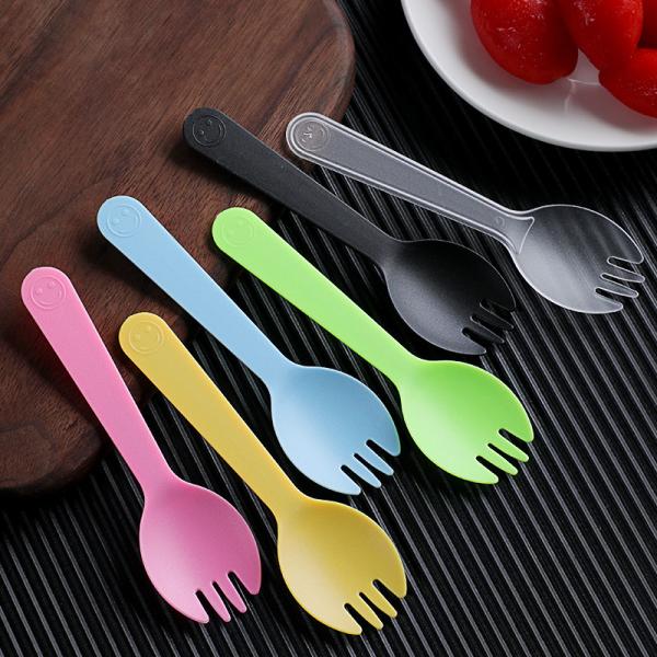 Sleek disposable plastic fork spoon Tableware for Ice Cream Shop Discover the