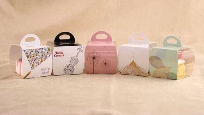 Wholesale custom Paper Cookies packing Cake Box with PVC window,Wholesale Plastic Square Birthday Wedding Packaging Clea