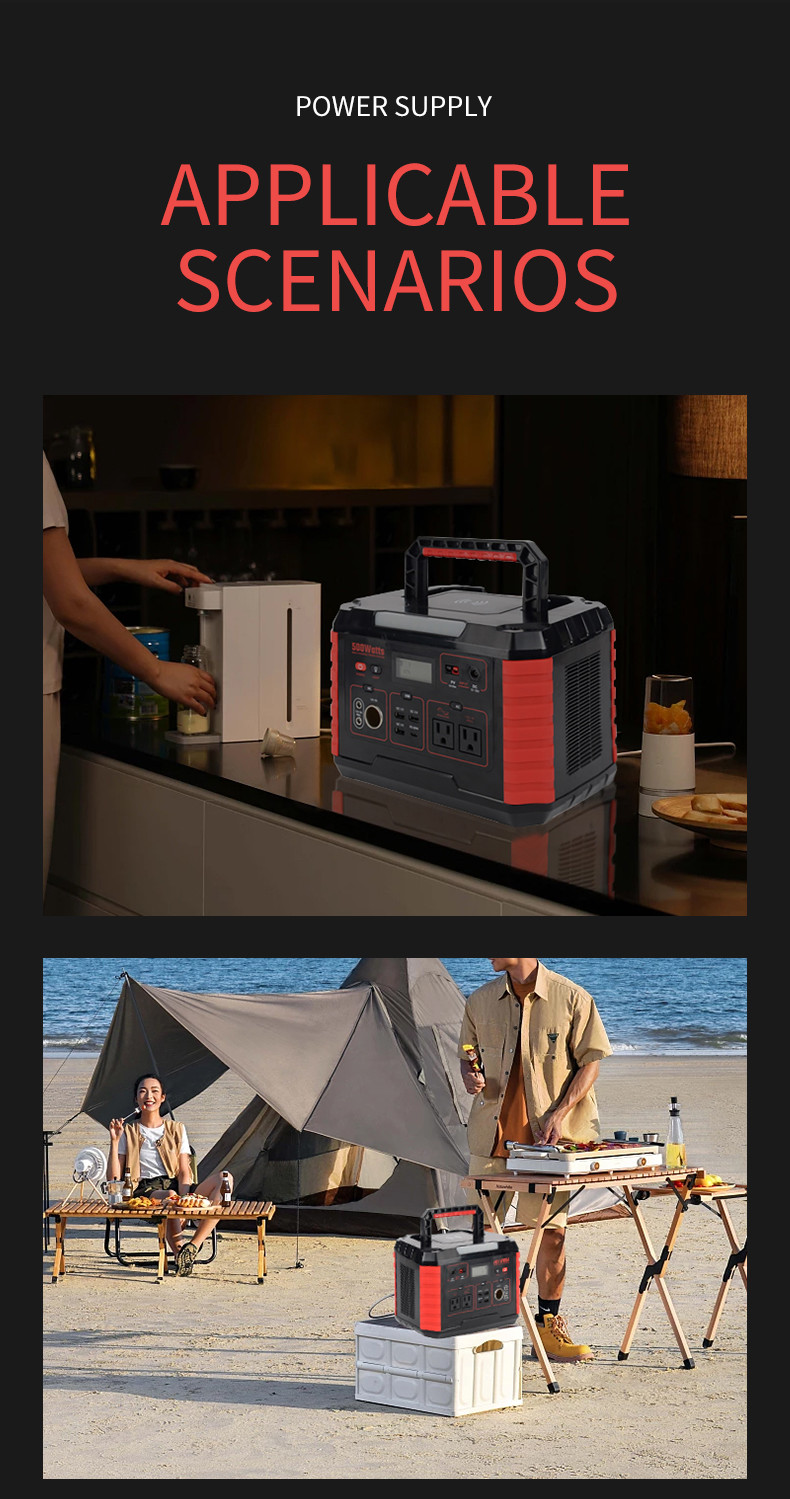 Rechargeable Battery Solar Portable Power Station 500W 1000W 2000W