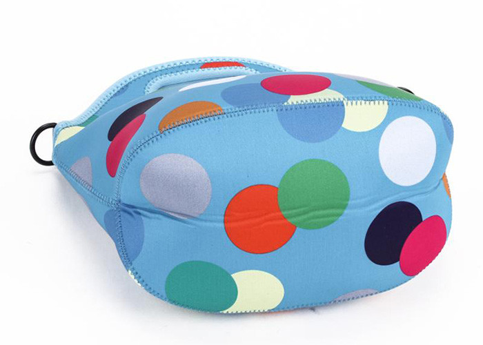 Neoprene Blue Insulated Tote Lunch Bag For Picnic Durable Fashionable