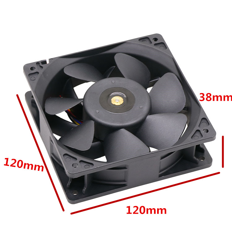 Strong Airflow Axial Fan 120mm 12V 6500PWM Cooling Fan 12038 Cooler Replacement 6Pin Connector for Machine
