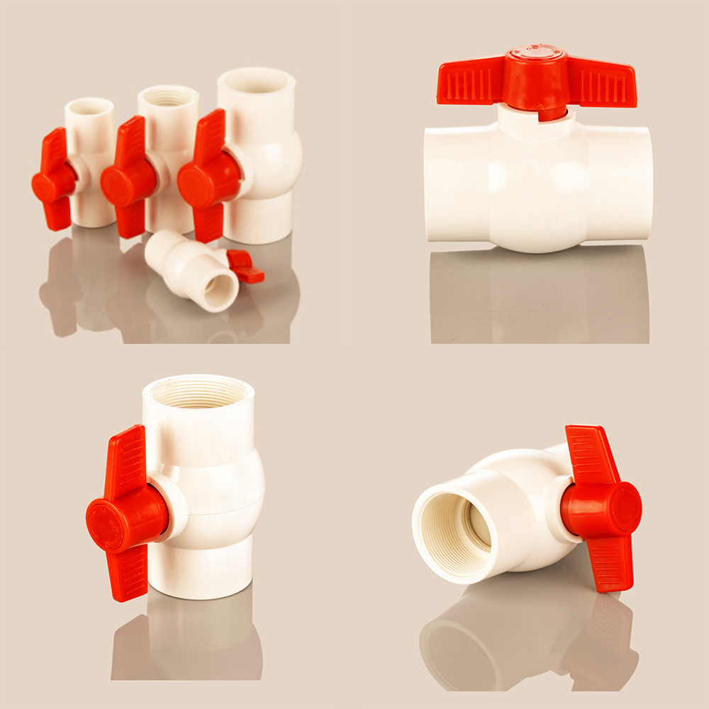 Sch80 New Material Plastic PVC Compact Ball Valve High Thickness PVC Valve for Export!