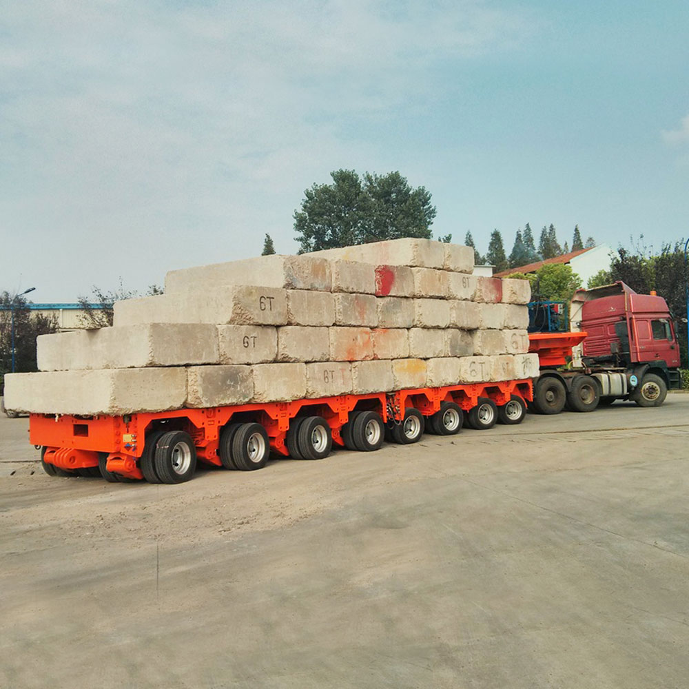 Truck Trailer 200 Ton 250 Ton-600 Ton Multi Axle Hydraulic Lowbed Lowboy Semi Trailer