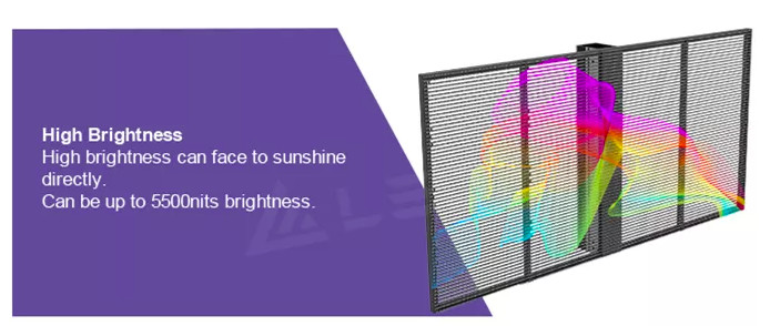Glass Transparent Video Led Curtain Screen Panel For Concerts P2.8 P3.91 P7.8