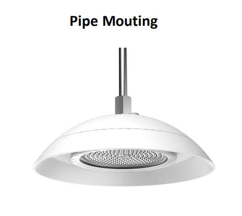Dustproof 120w Led High Bay Lights High CRI Loop Hanging Black Housing Color