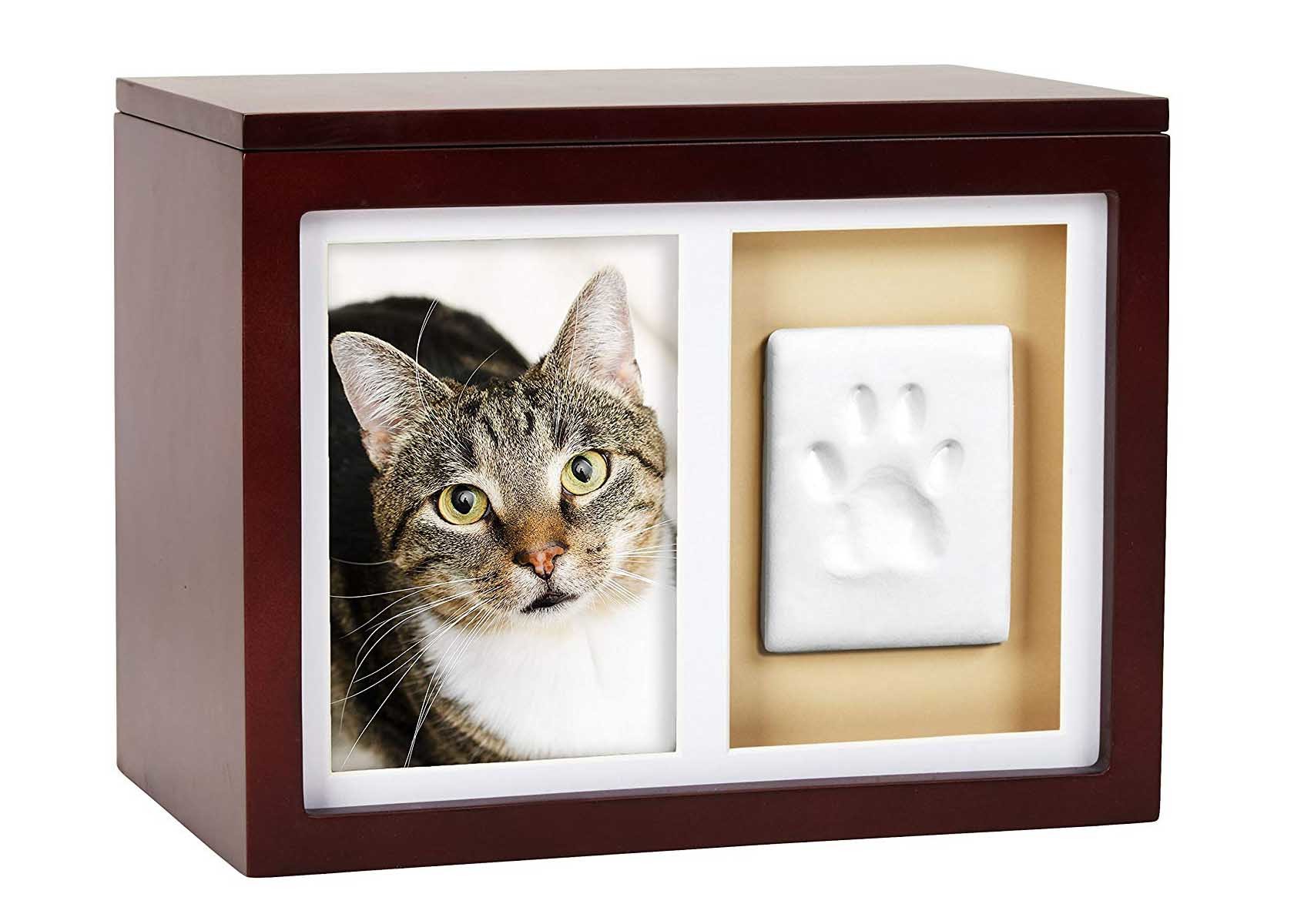 Non Toxic Wood Photo Frames Memorial Pet Paw Print Customized And Uncrackable