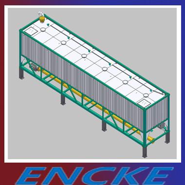 Low Level Cement Silos Professional Horizontal Cement Silo / Batching Plant