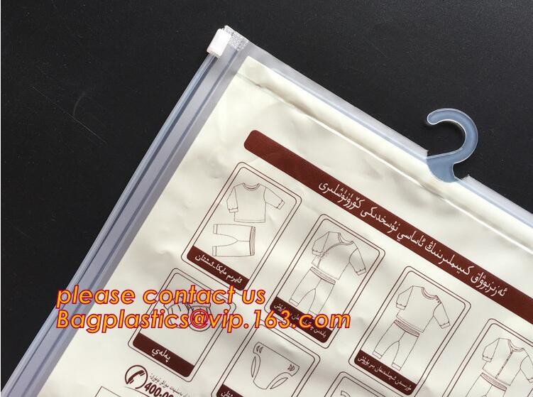 hanger bag with zip lock on the top,Frosted Zip lockk bag EVA PVC hanger bag for clothes, EVA frost drawstring bag, Froste