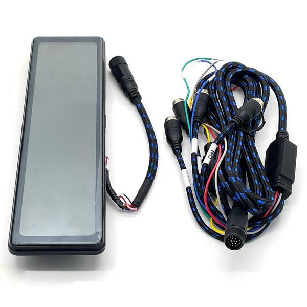 Car Rearview Quad Split Monitor Remote Control 4 Channels 18-PIN Rear Veiw