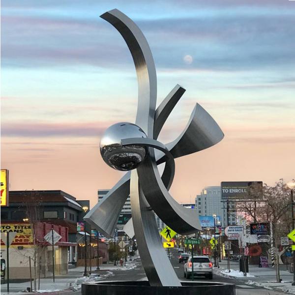 Modern Art Large Stainless Steel Landscape Sculpture For Outdoor Hotel Or Park