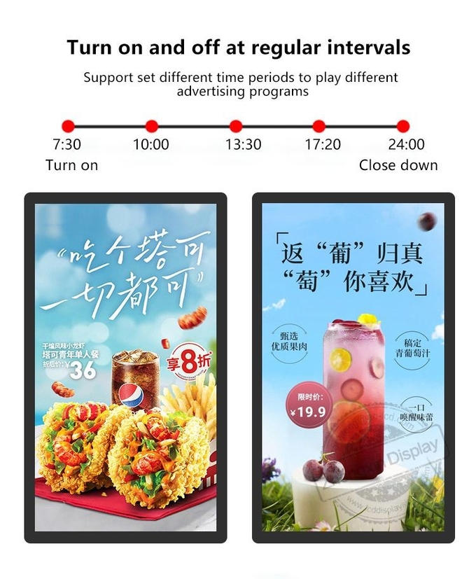 Vertical Mount LCD Digital Multimedia Display With 43'' Panel Digital Picture Display Wifi Indoor Advertising