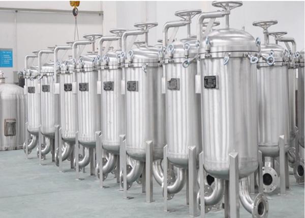 Multi / Single Bag Filter Housing , PP Bag Filter Housing For Industrial Water