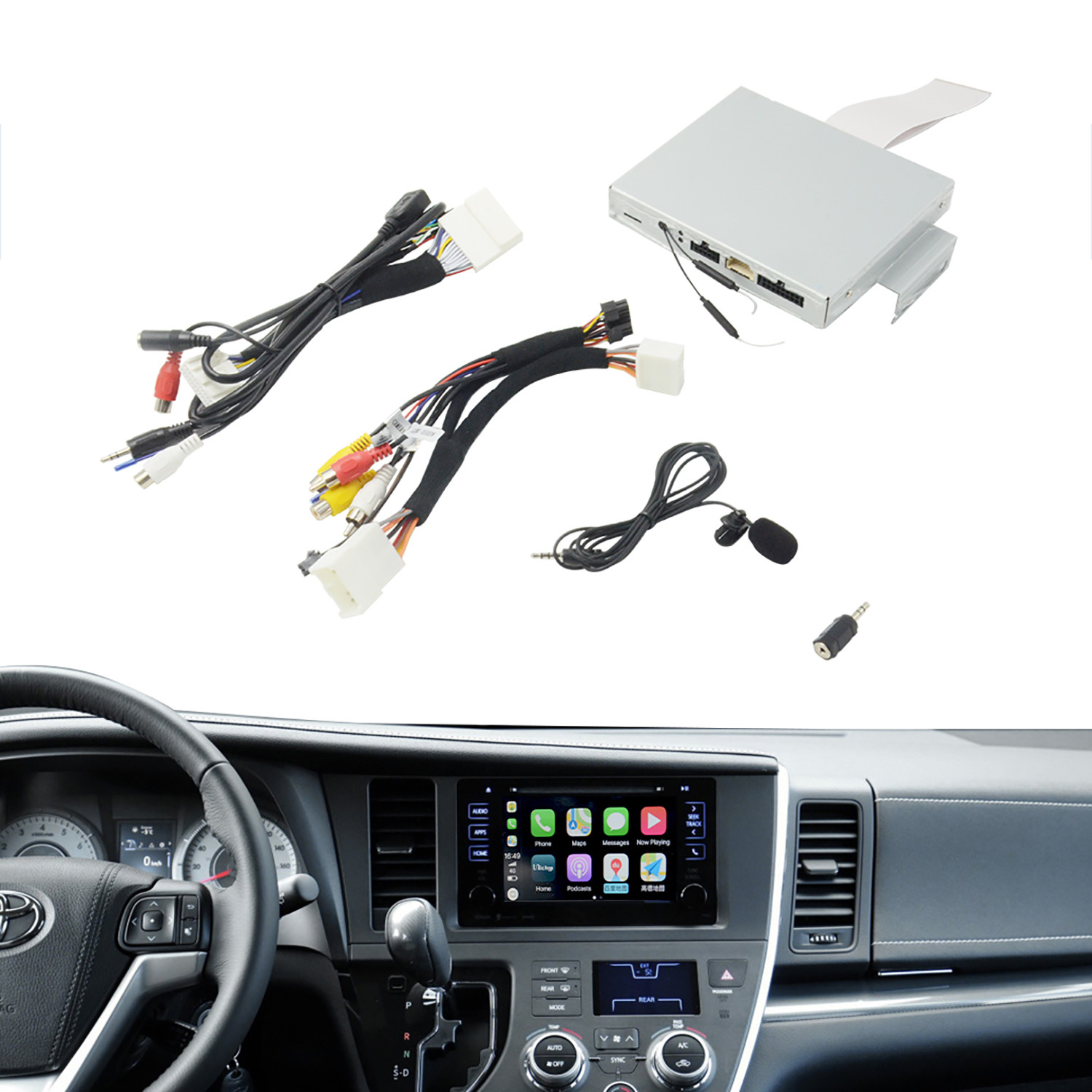 Unichip Wireless Android Auto Carplay Toyota 2015 2017 Sienna Radio System