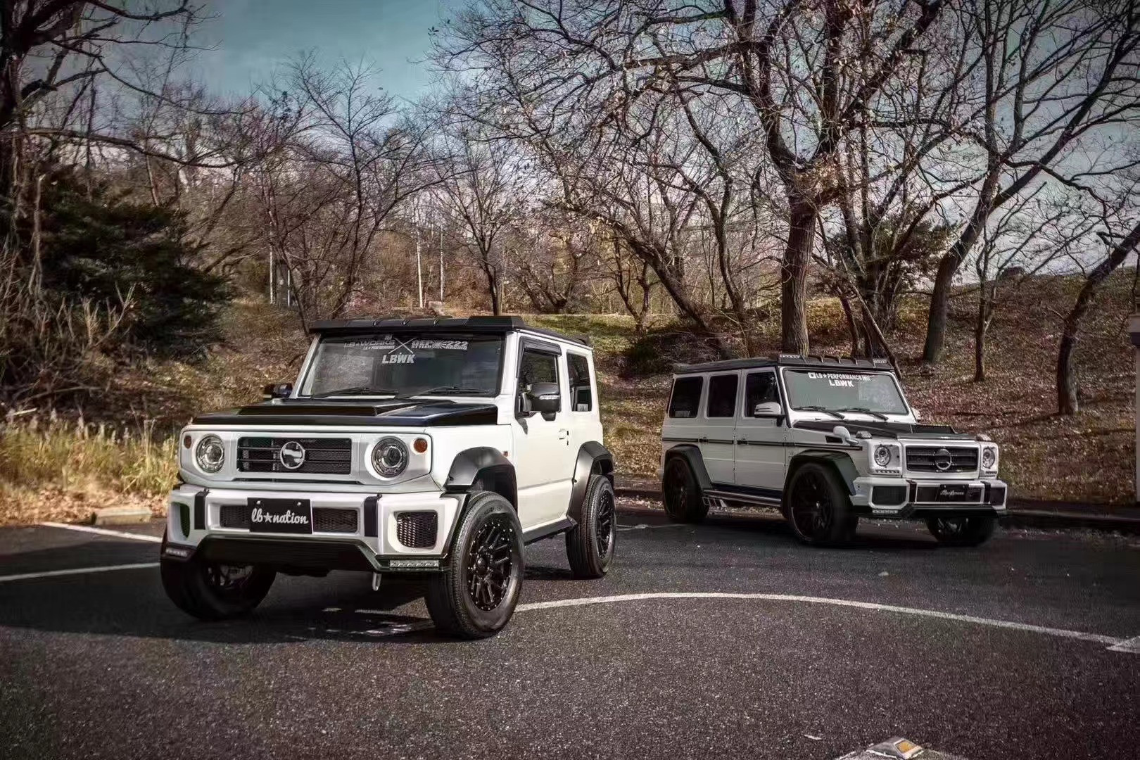 The New Product JIMNY Body Kit JIMNY Upgraded LB Style Front and Rear Bumper Wide Bodyki