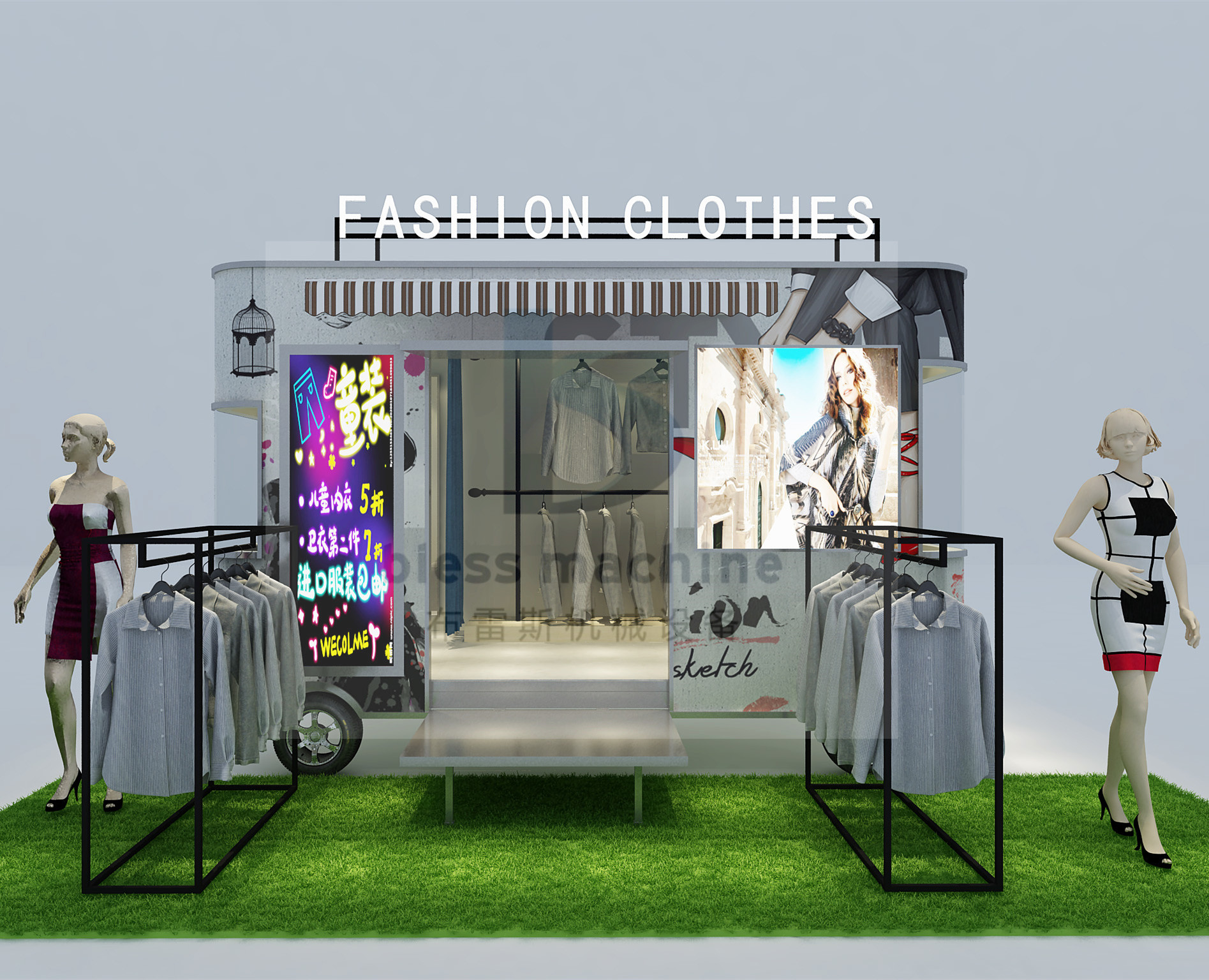 Voltage 110v/220v Electric Mobile Barber Shop Truck with 3.0kw Power and Trade Assurance