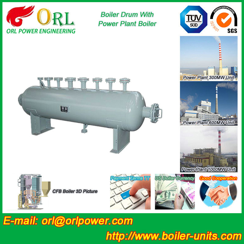 Customized Color Mud Drum In Boiler / Steel Boiler Spare Part Drum