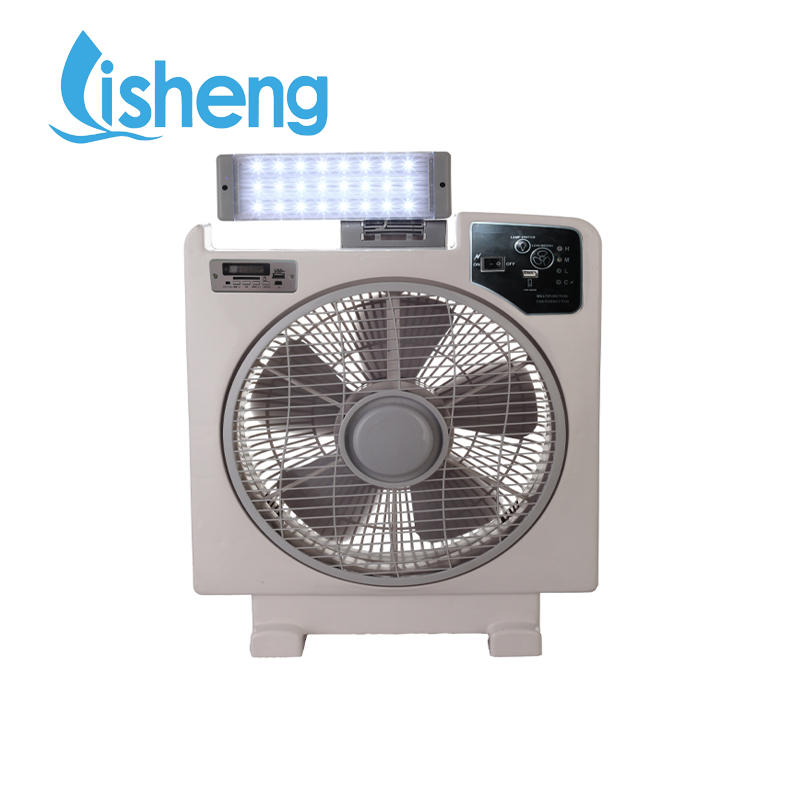12 Inch 12V Rechargeable Table Emergency Solar Fans With Emergency Light And Usb