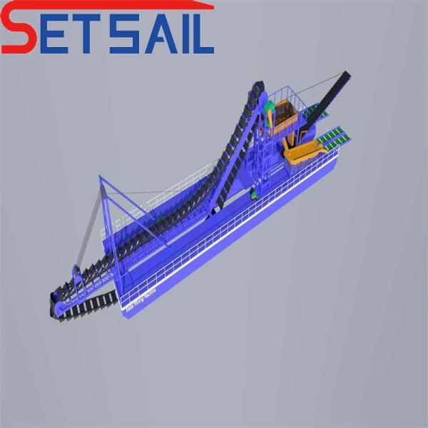 Cyclone Type Hydrocyclone Chain Bucket Gold Dredger for Lake Gold and Diamond