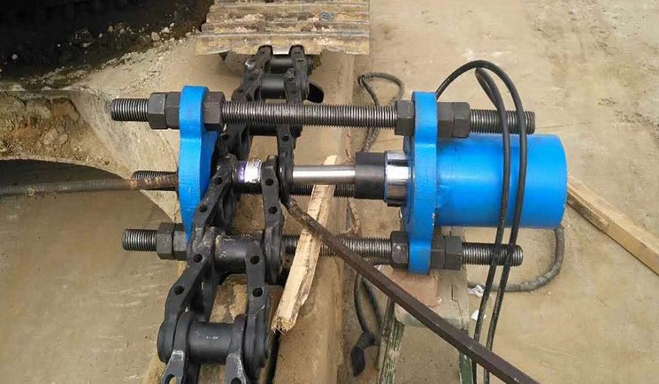 Track Pin Replacement with Portable Hand Power Hydraulic Master Pin Press Fudea Xiamen