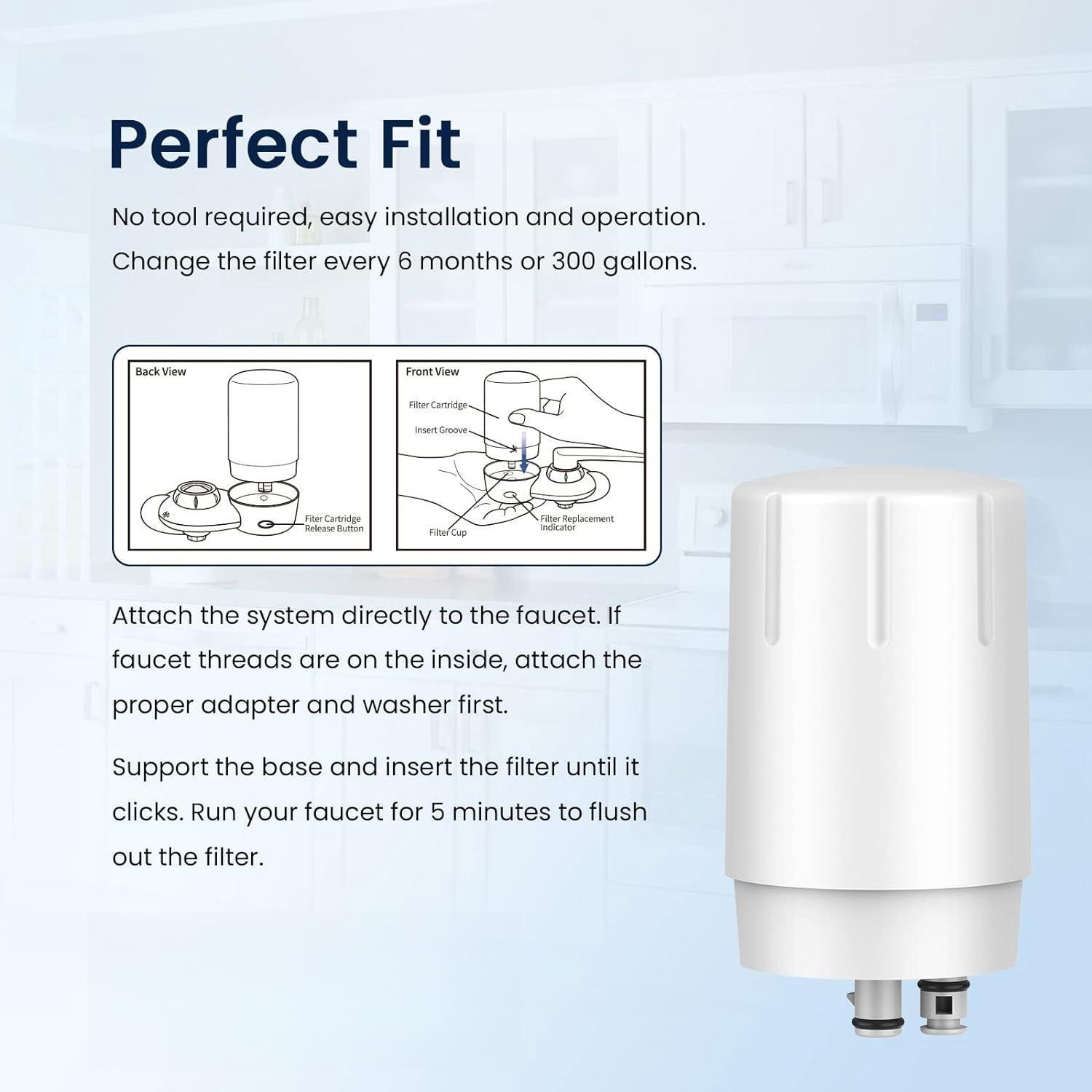 B/rita Faucet Filter B/rita 36311 On Tap Water Filter Replacement for Manual Power Source