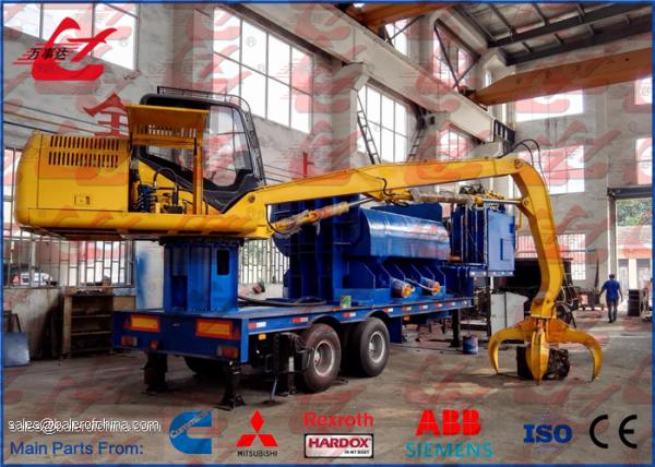 Mobile Baler Logger Portable Scrap Metal Baler Trailer Mounted And Grab Full