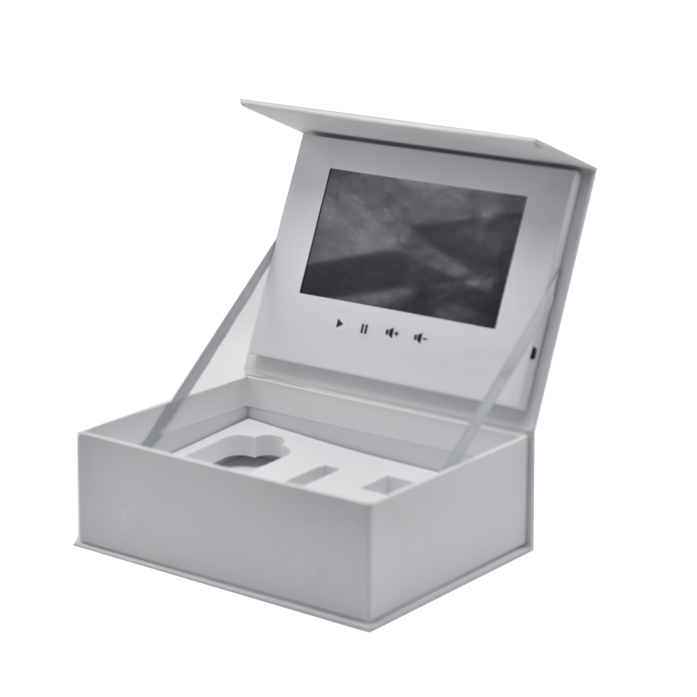 LCD video packaging box 7 inch LCD video gift box innovative video packing box with custom print
