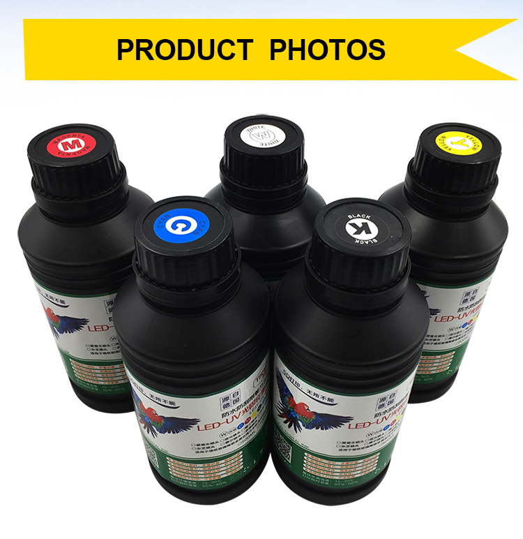 Strong Adhesion EPSON UV Ink Low Smell Uv Dye Ink 500ML/Bottle For Epson Printing