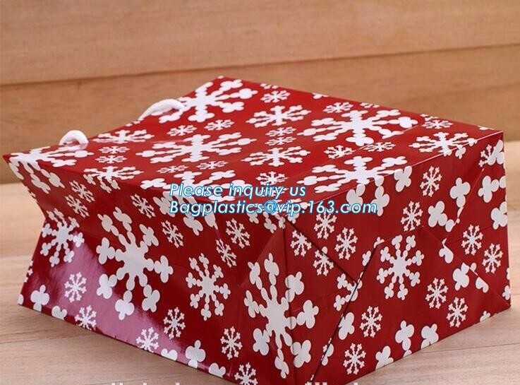 Luxury paper bags with handles Different Sizes,250gsm art paper shopping carrier bag custom printing with handle rope