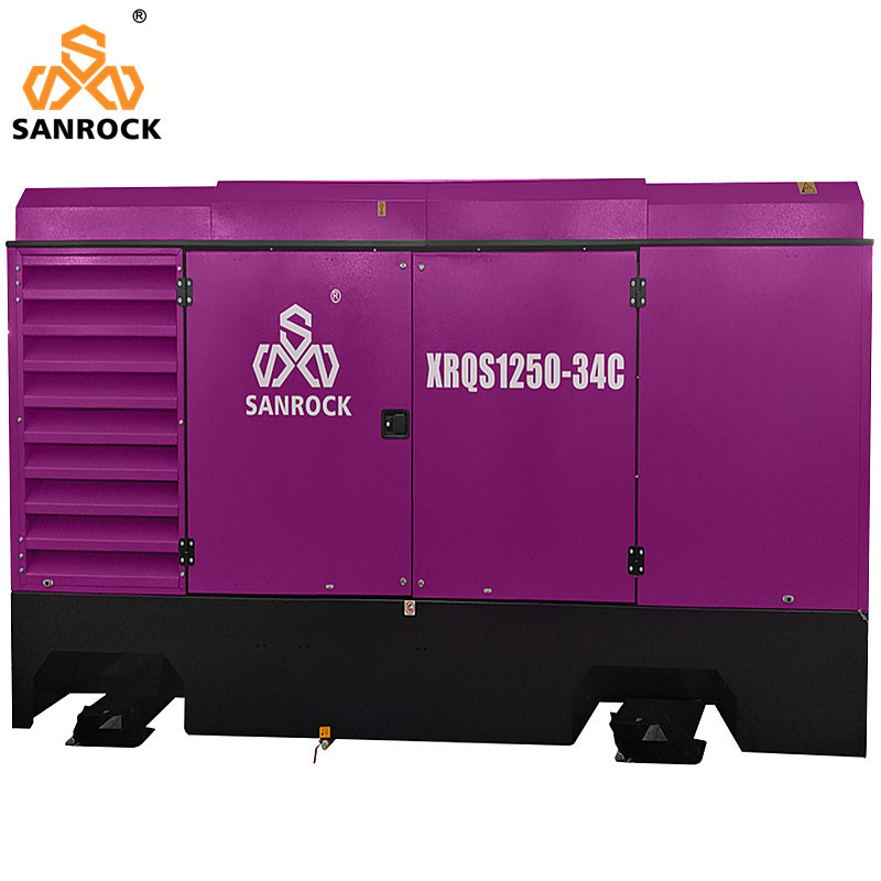 35m3/min SANROCK Portable Screw Air Compressor Machine Mining Direct Driven Screw Air Compressor For Sale