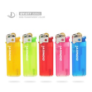Solid Color Refillable Flint Gas Lighter with En13869 Certification 8.07*2.26*1