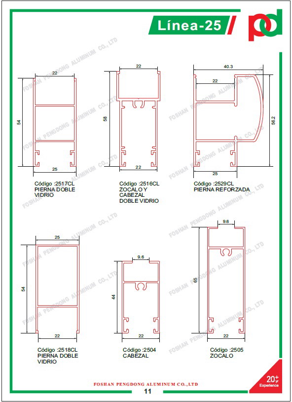 0.15mm T5 Temper Wood Finish Aluminium Profiles For Bolivia Series L20 L25 L32 L5000