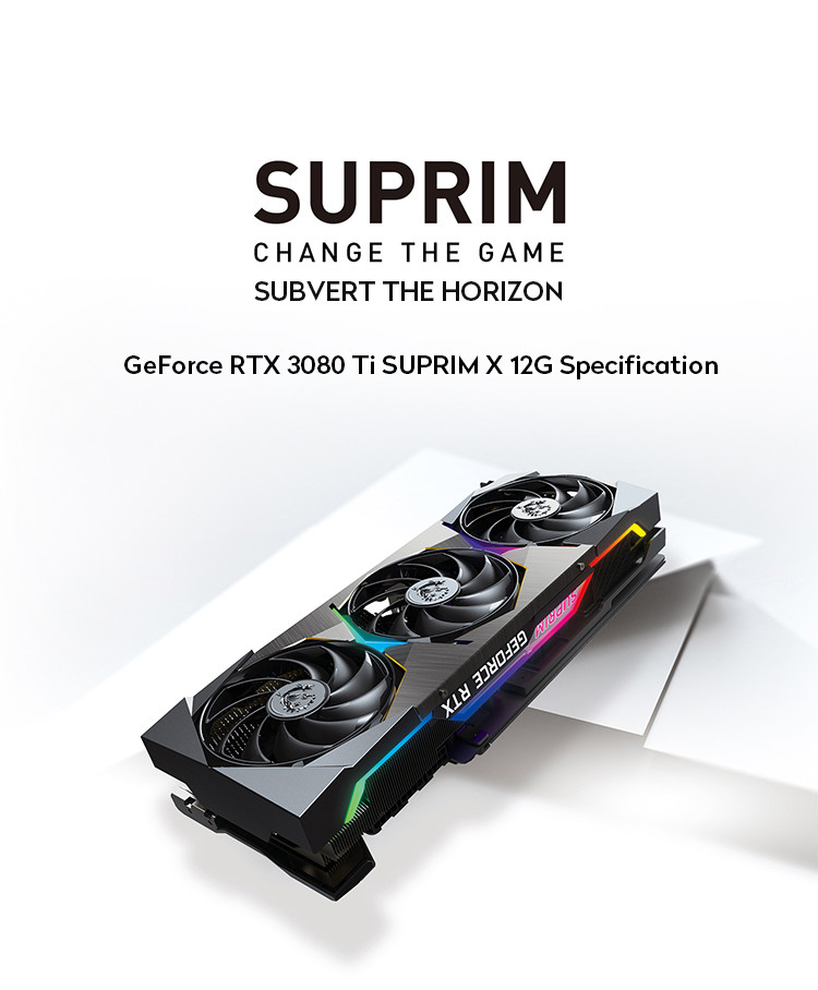 Smart Learning Computert Graphics Card GeForce RTX 3080 Ti SUPRIM X 12G