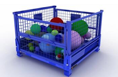 Transport Packaging Wire Mesh Metal Pallet Cage Four Wire Mesh 