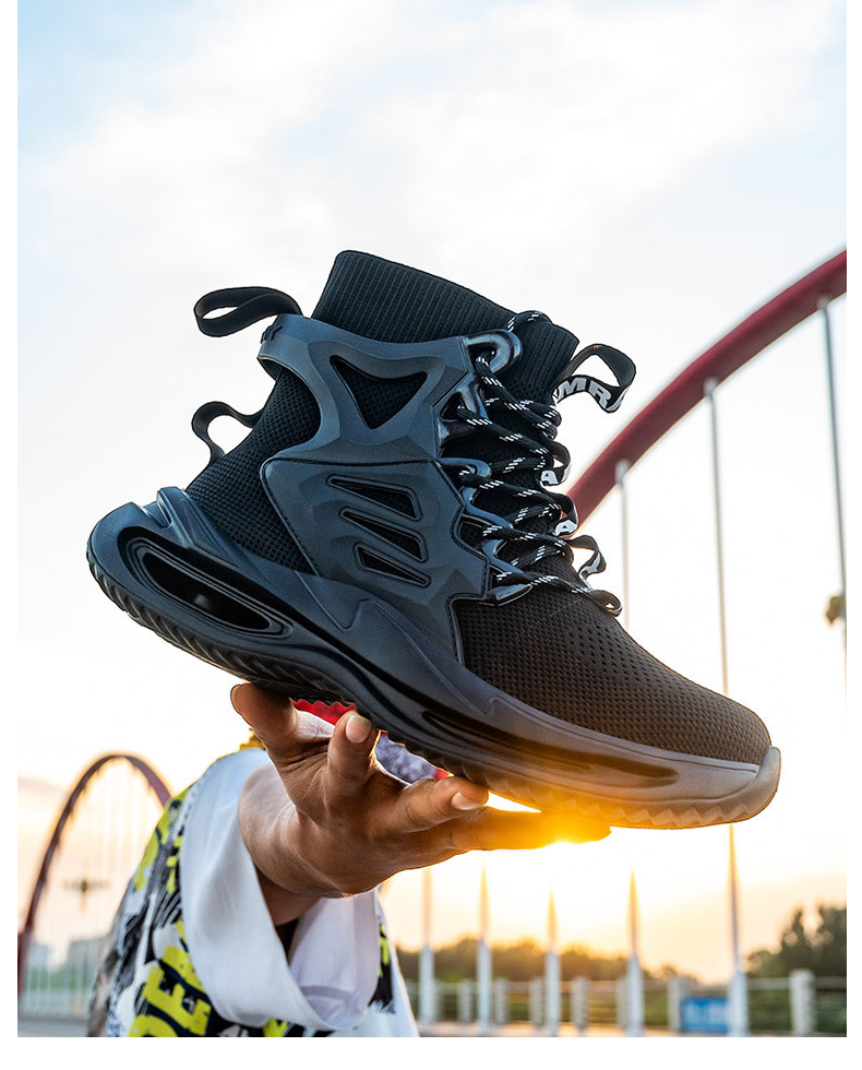 OEM Security Work Boots With Mid-cut Flying Knit Safety Boots And European Standard Steel Toe