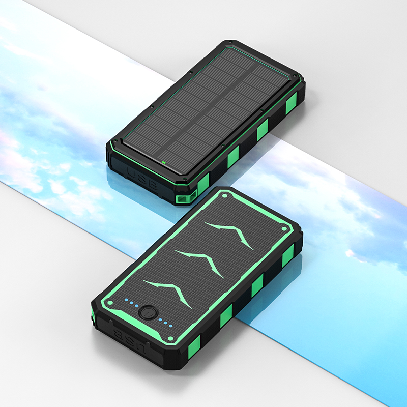 Over-discharging Protection 20000mah Li-Polymer Battery Solar Power Bank for Cell Phones