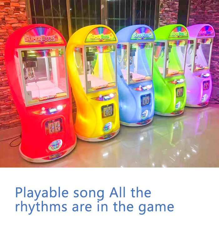 Arcade Skill Game Colorful Super Toy Box Claw Machine