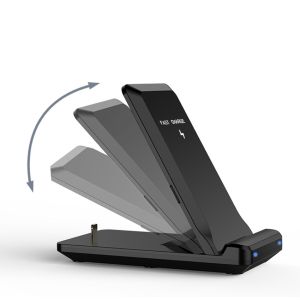 15W Fast 2 In 1 Wireless Charging Dock Qi Smart For Phone
