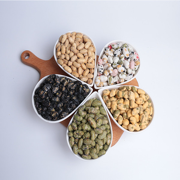 Kosher Halal Certified Coated Roasted Spicy Yellow Edamame Soya Bean Snacks ISO Approved