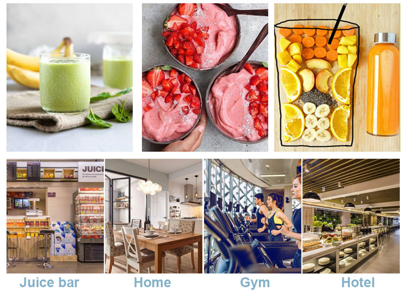 8 Speed Settings Customized Logo Commercial Blender For Smoothie Machine