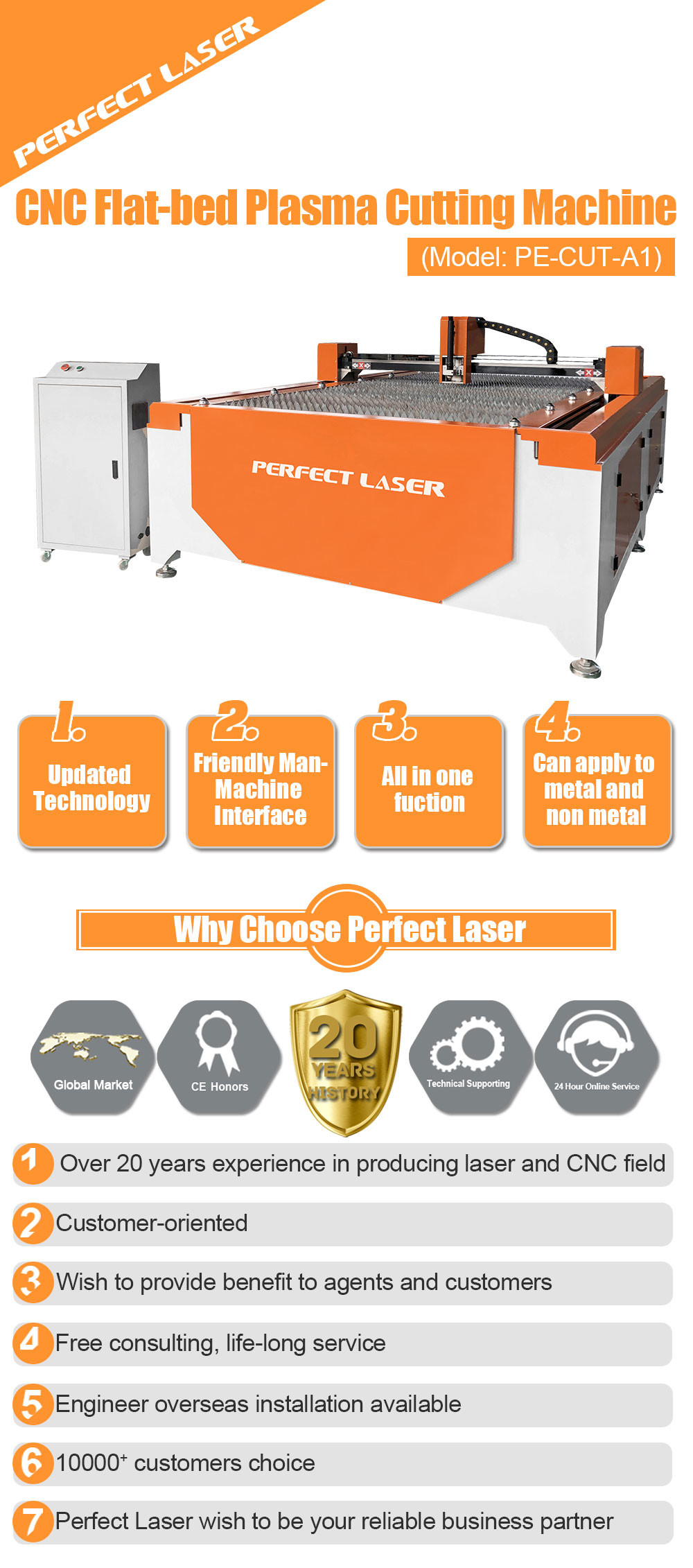 High Precision Plasma Cutting Machine Stainless Steel Fast Speed With Light Structure