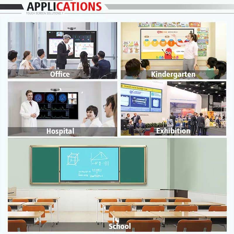 86" Smart Interactive Whiteboard For School Classroom Teaching Online Boards Conference With Windows Mac