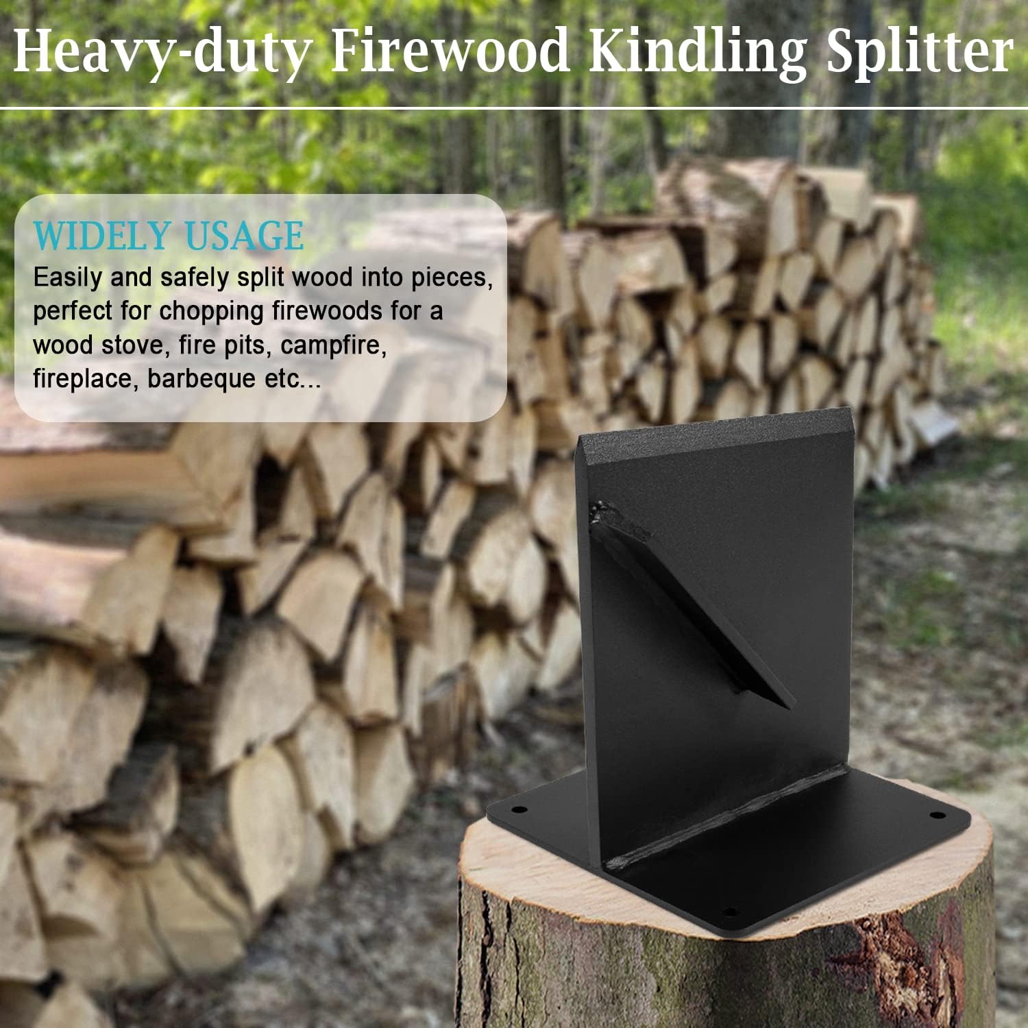 High Strength Structural Steel Firewood Splitter in White Lightweight and for Kindling