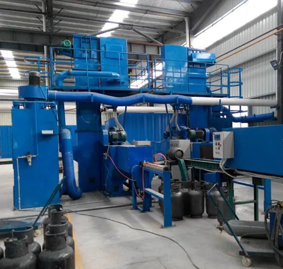 Gas Cylinder Surface Cleaning Equipment LPG Cylinder Shot Blasting Machine Bsa2